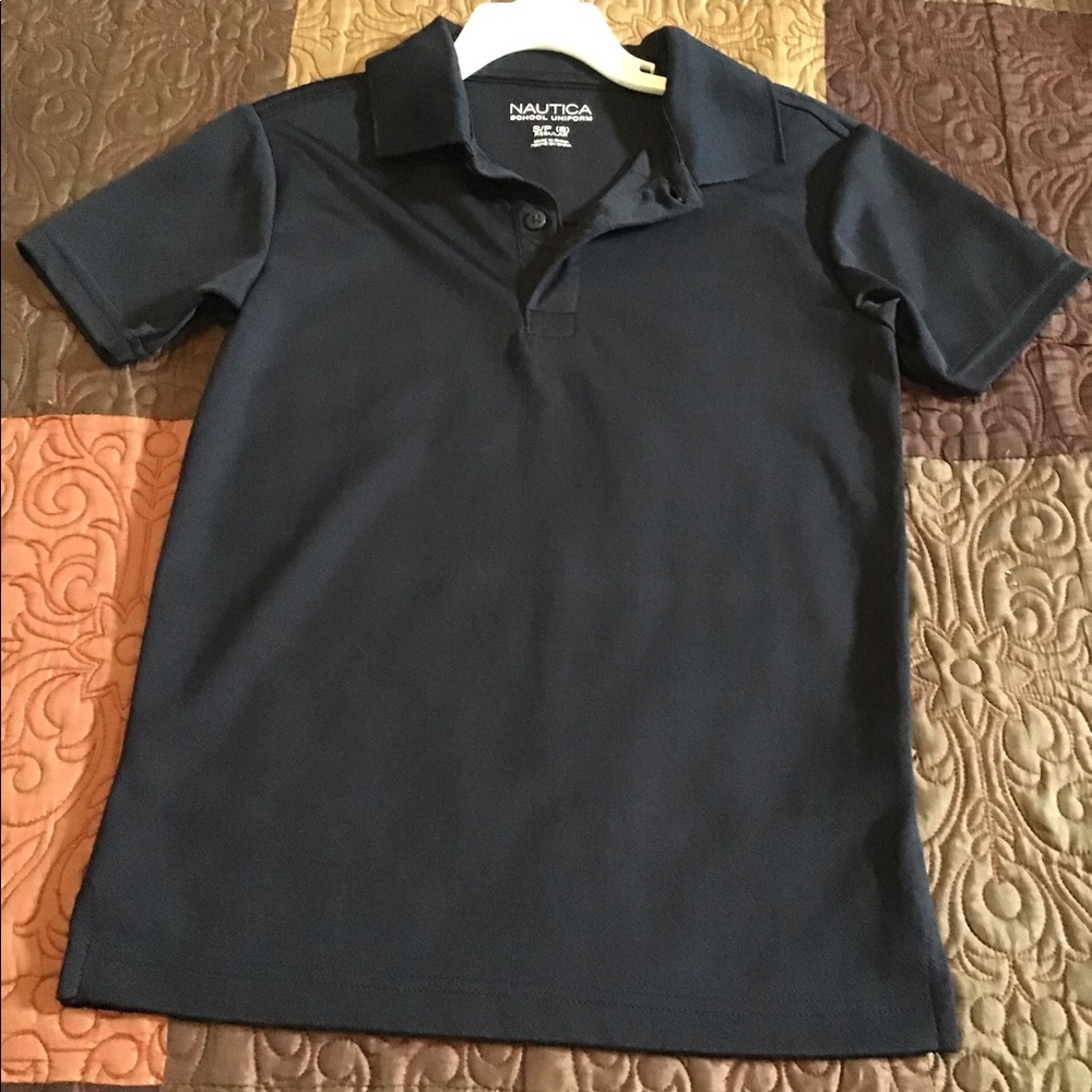 Nautical black Short sleeve polo shirt